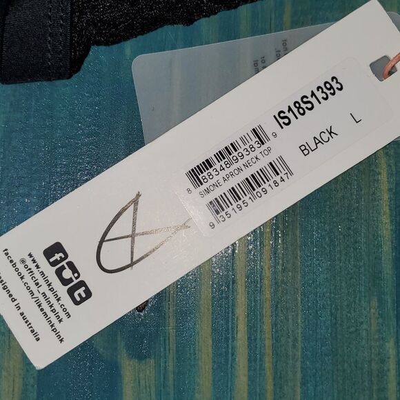 MINK Pink swim top bikini NWT large - Picture 9 of 12